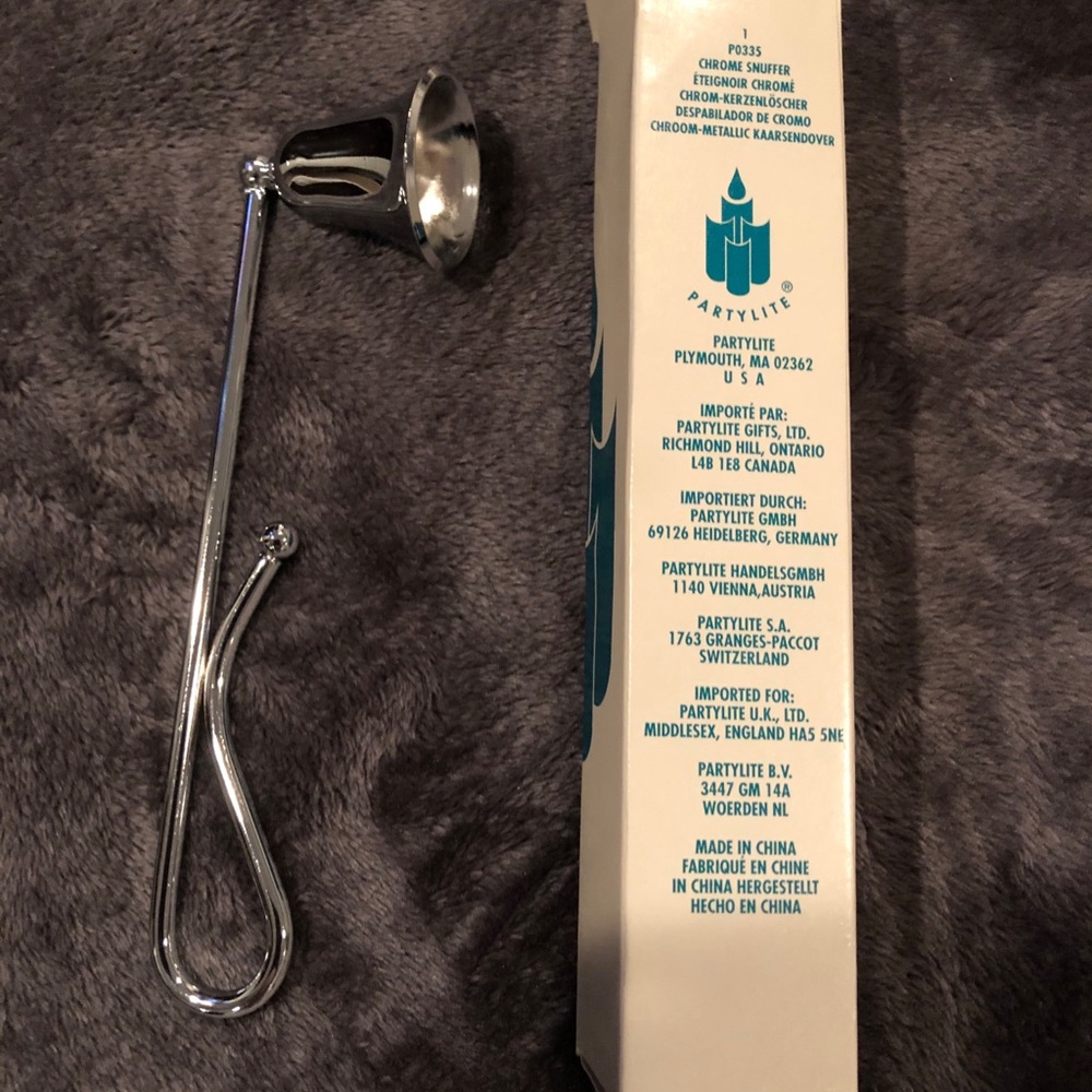 New in Box PartyLite Chrome Candle Snuffer
